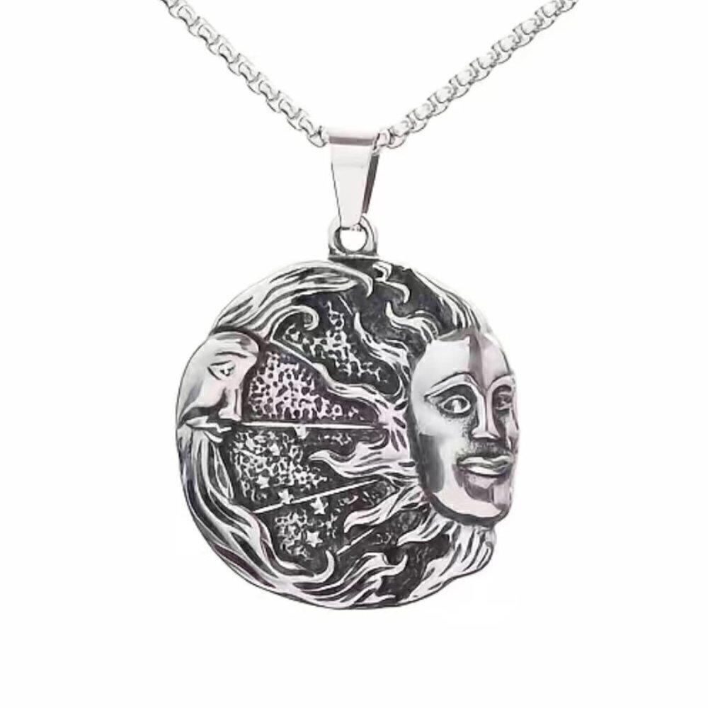 Sun and Moon Pendant and Necklace #1403 - Picture 6 of 10
